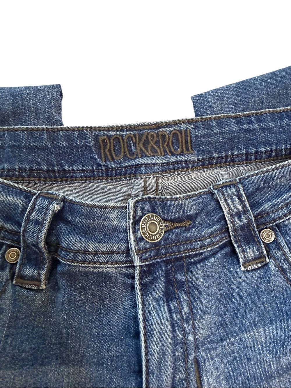 Rock & Roll Cowgirl Blue Flare Jeans - Picture 4 of 5